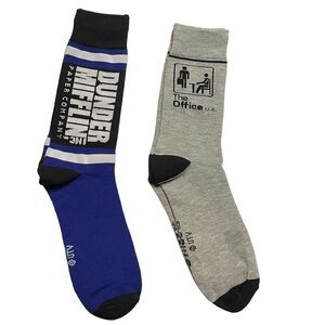 The Office Dunder Mifflin Crew Socks 2 pair
